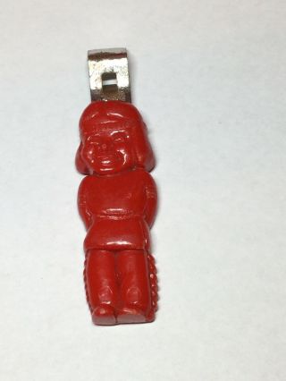 Iroquois Indian Head Beer Bottle Opener Red Figures 4.  5” Length