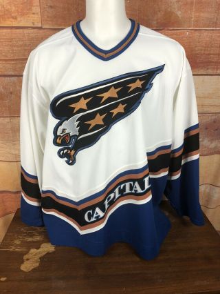 Vintage Washington Capitals Ccm Jersey Size Xl Nhl Hockey Screaming Eagle