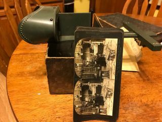 Vintage Keystone Eye Comfort Stereoscope &12 Depth Perception Series Cards & Box