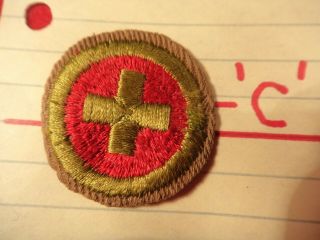 1936 Type C " First Aid " Merit Badge
