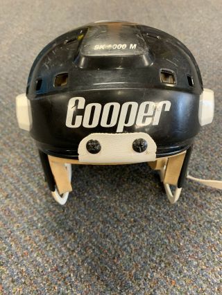 Vintage Cooper Sk2000 Ice Hockey Helmet Size Medium Black/white Vintage