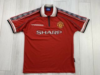 Manchester United 1998 2000 Home Football Shirt Soccer Jersey Umbro Vintage Sz M