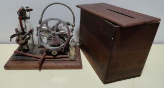Parts Only Antique Medical Embalming Pump Machine W/case C.  M.  Sorensen