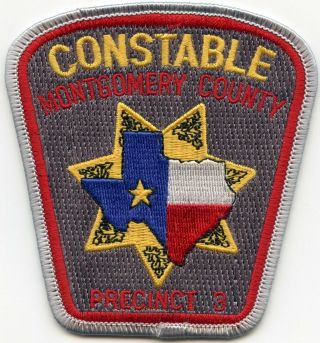 Montgomery County Texas Tx Precinct 3 Constable Sheriff Police Patch