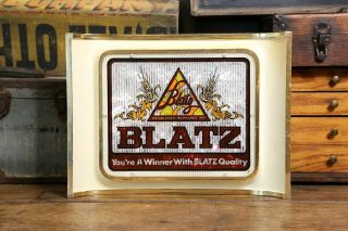 Vintage Blatz Beer Sign 3d Brewing Bar Display Collectible Milwaukee Advertising