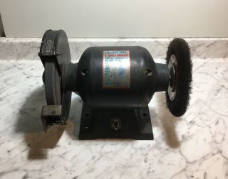 Vtg Chicago Electric Power Tools Heavy Duty All Ball Bearing Bench Grinder