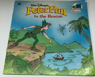 Vintage 1986 Peter Pan To The Rescue,  Walt Disney Golden Look Book,  Paperback