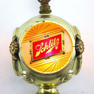 Vintage Schlitz Beer Lighted Carriage Lamp Wall Sconce Bar Sign