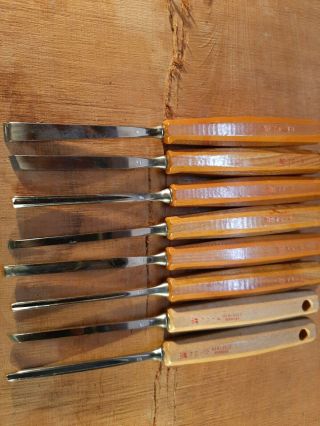 J.  A.  Henckels Vintage Wood Carving Tools (set Of 8) Made In Germany
