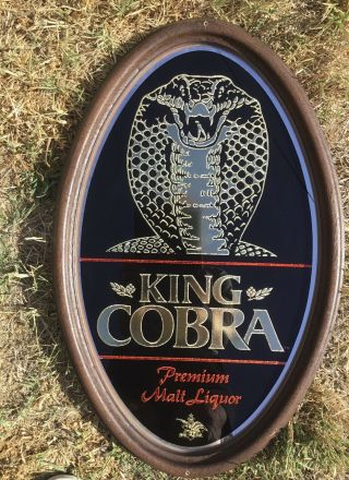 King Cobra Malt Liquor / Beer Mirror Advertising Sign (anheuser Busch)
