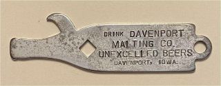 1910s Davenport Iowa Brewing And Malting Co Bottle Shaped Bottle Opener A - 28 - 27