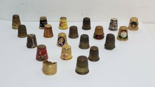 20 Old Thimbles - For Sewing - Brass - Metal - Souvenir - Others - 8