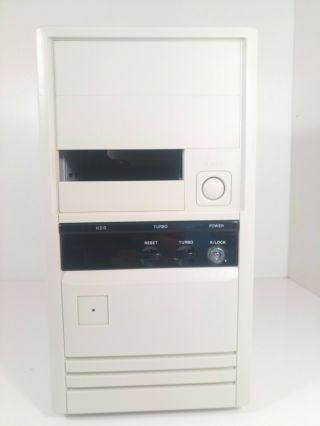Vintage Desktop Computer Retro At Pc Case,  Frequency Display