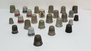 26 Old Thimbles - For Sewing - Metal - Advertising - Others - Vintage - 11