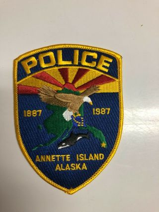 Annette Island Alaska Police Patch Shoulder Size