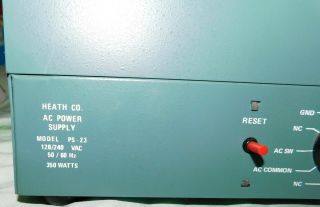 Vintage Heathkit AC Power Supply Model PS - 23 Power Supply For HW - 101 2