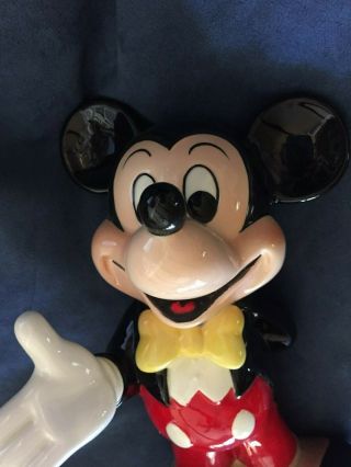 Vintage Disney Mickey Ceramic Figurine 9 ½” with WDW tag on Bottom 2