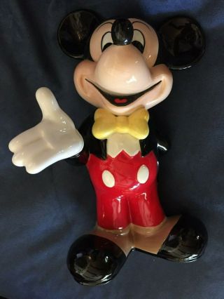 Vintage Disney Mickey Ceramic Figurine 9 ½” with WDW tag on Bottom 3