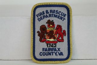 Fairfax County,  Va.  Fire And Rescue Department Patch