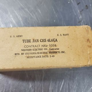 Four Vintage Sylvania Jan Chs 6l6 Ga Amplifier Tube For Western Electric