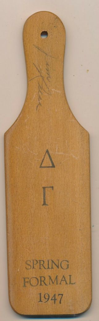 1947 Delta Gamma Spring Formal Wooden Paddle Sorority University Of Arkansas