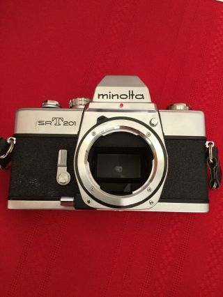 Vtg Minolta Srt 201 35mm Film Camera Body Rokkor - X 50mm F/1.  4 Lens Minolta Zoom