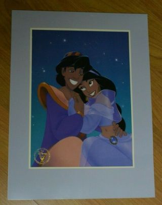 The Disney Store 1993 Aladdin Exclusive Commemorative Lithograph Jasmine Art