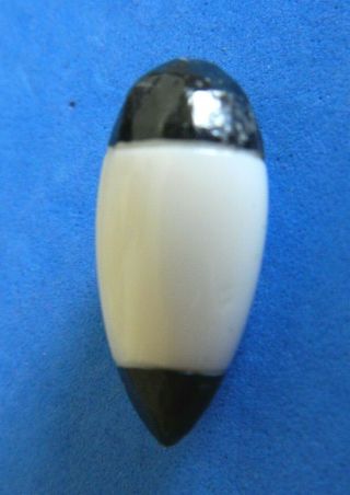 Antique Uranium Glass Button Great Shaped Tear Drop - Glows Under Black Lite