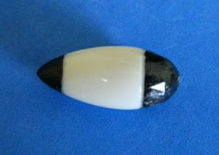 Antique URANIUM Glass Button Great Shaped Tear Drop - Glows Under Black Lite 2