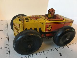 Marx Midget Vintage Tin Litho Wind Up Race Car 4