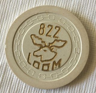 Vintage Moose 5 Cent Poker Chip - Loyal Order Of Moose (loom) Lodge 822 Minot Nd