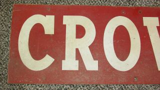 Vintage 1950s Crow ' s Seed Corn Dealer Masonite Sign Fibre Board 36 