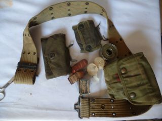 Ww 2 Medical Belt Kit,  Military With Belt Old Vintage World War