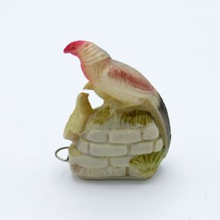 Vintage Celluloid Exotic Bird And Chicks Tape Measure,  Nr