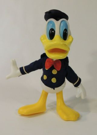 Vtg Walt Disney Production Donald Duck Action Figure Articulate Moveable Plastic