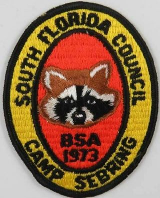 1973 South Florida Council Bsa Camp Sebring Blk Bdr.  [c - 831]
