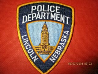 Collectible Nebraska Police Patch,  Lincoln,  Capital City,