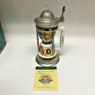 Members Only Stein " Celebration Of Anheuser - Busch Achievements ",  Cb15,  Nib,  2000