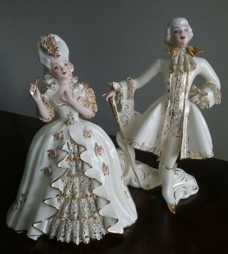 Vintage Florence Ceramics Louis Xvi & Marie Antoinette