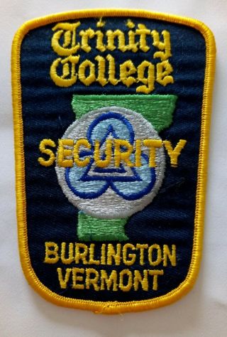 Trinity College Security Burlington Police Patch Vermont Police Patch