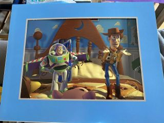 3 Lithographs Mary Poppins,  Aladdin,  Toy Story Disney Store Commemorative Matted 3