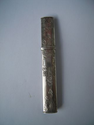 Antique Dutch Solid Silver Sewing Needle Case Holder