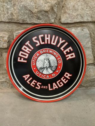 Fort Schuyler Ales And Lagers Beer Tray Utica Ny