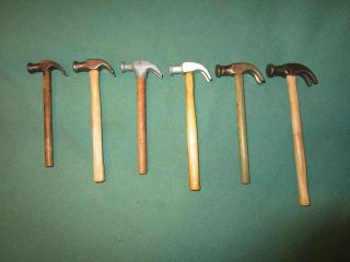 Six Vintage Small Claw Hammers - Jeweler 