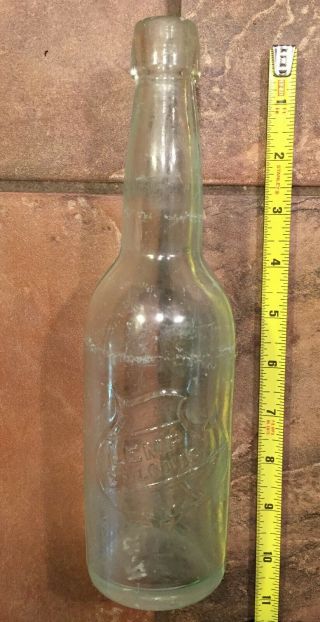 Vintage 1895 Lemp St.  Louis Pre - Prohibition Pint Blob Top Beer Bottle