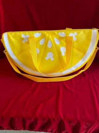 Disney Store Mickey Mouse Lemon Wedge Cooler Bag Insulated 20 "