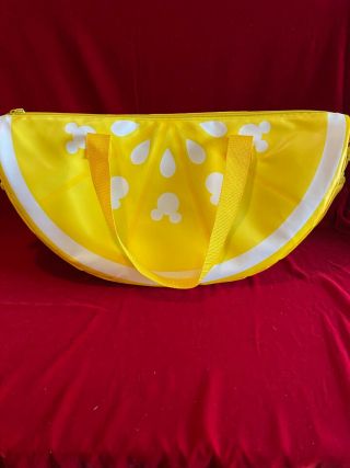 Disney Store Mickey Mouse Lemon Wedge Cooler Bag Insulated 20 