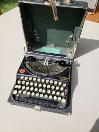 Vintage 1920’s Remington Portable Typewriter With Case