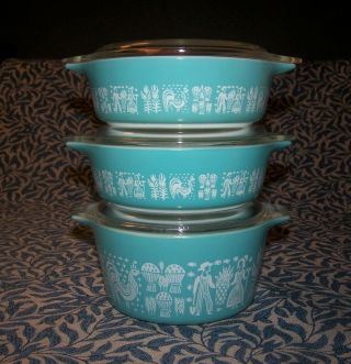 Vintage Pyrex Amish Butterprint 471 And 473