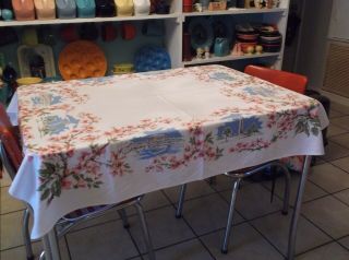 Vintage Cherry Blossoms And Washington Monument Tablecloth - 44x49